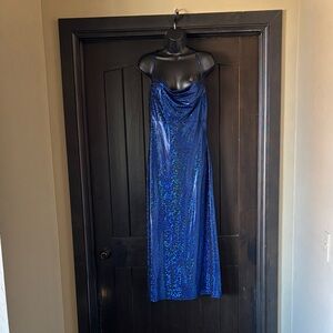 River Island Dazzling Blue Strappy Back Dress